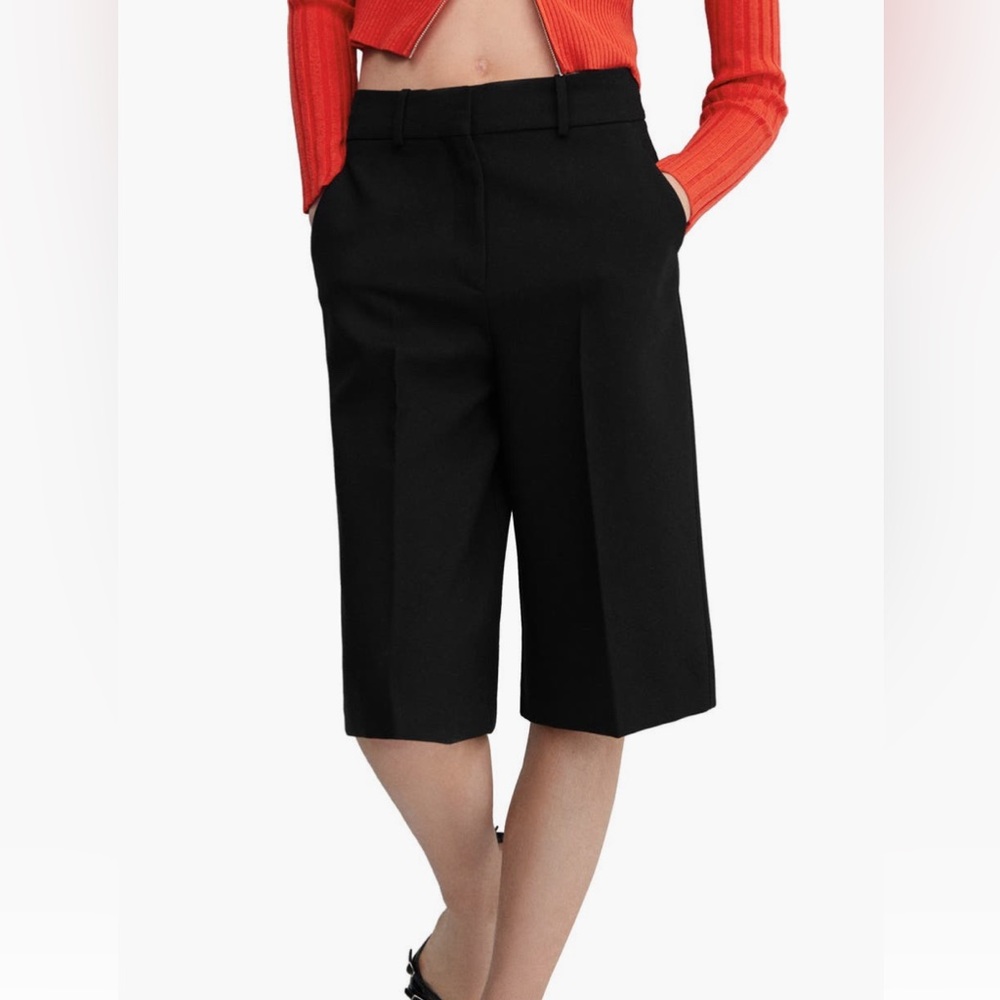 Mango High Waist Straight Leg Bermuda (4)